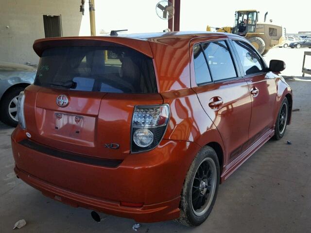 JTKKU10458J030812 - 2008 SCION XB ORANGE photo 4