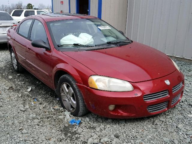 1B3EL56R72N231274 - 2002 DODGE STRATUS ES RED photo 1