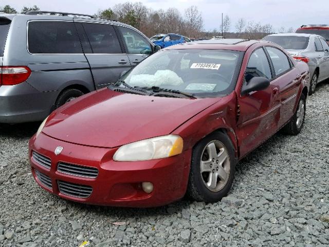 1B3EL56R72N231274 - 2002 DODGE STRATUS ES RED photo 2