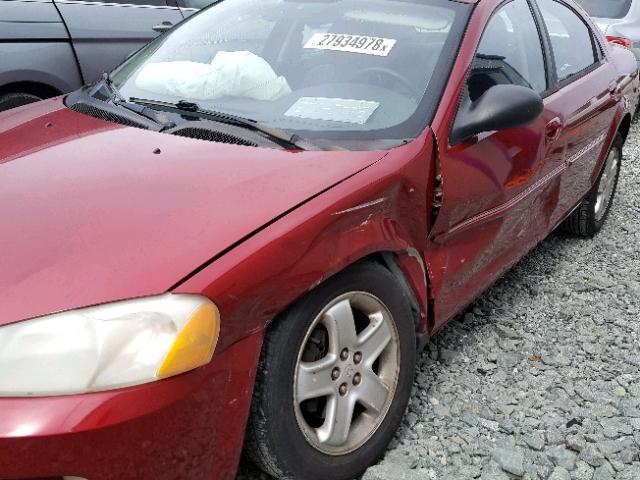 1B3EL56R72N231274 - 2002 DODGE STRATUS ES RED photo 9