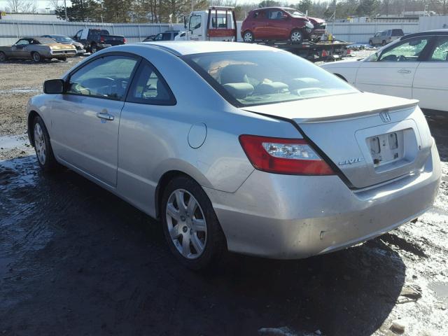 2HGFG12656H572071 - 2006 HONDA CIVIC LX SILVER photo 3