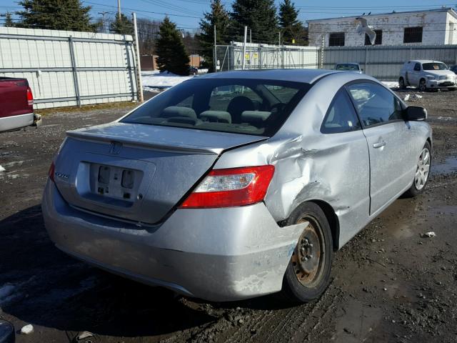 2HGFG12656H572071 - 2006 HONDA CIVIC LX SILVER photo 4