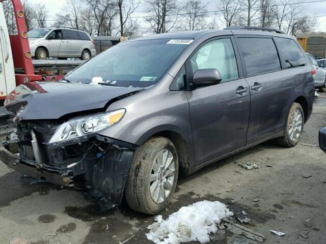 5TDJK3DC1ES073645 - 2014 TOYOTA SIENNA LE GRAY photo 2