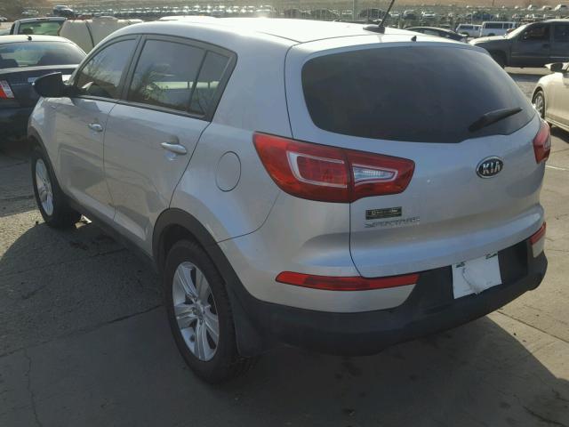 KNDPBCA28C7265688 - 2012 KIA SPORTAGE L SILVER photo 3