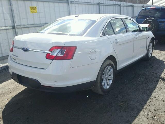 1FAHP2DW7AG153532 - 2010 FORD TAURUS SE WHITE photo 4