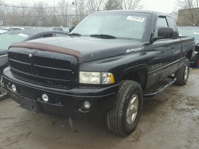 3B7HF13Y1YG109535 - 2000 DODGE RAM 1500 BLACK photo 2