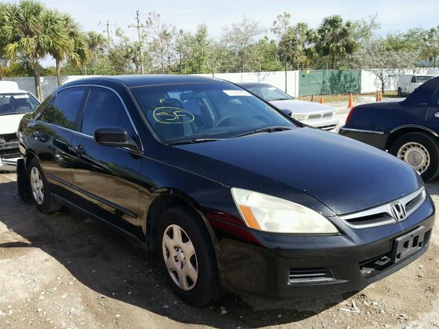 3HGCM56437G709294 - 2007 HONDA ACCORD LX BLACK photo 1