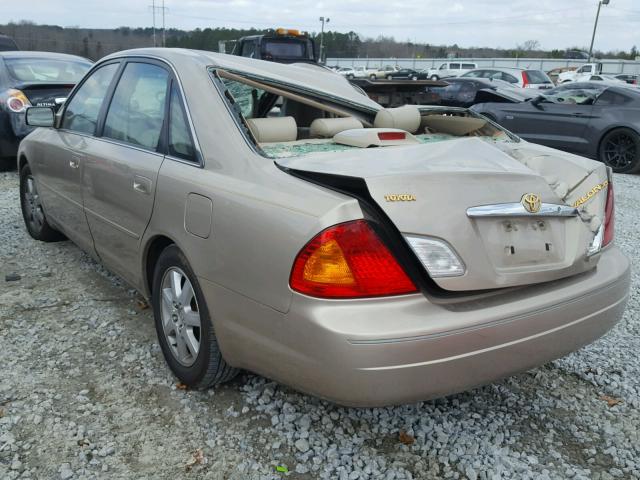 4T1BF28B7YU017564 - 2000 TOYOTA AVALON XL BEIGE photo 3