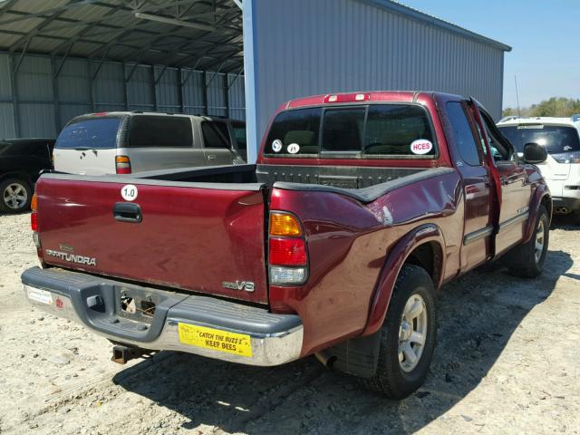 5TBRT34143S433401 - 2003 TOYOTA TUNDRA ACC RED photo 4