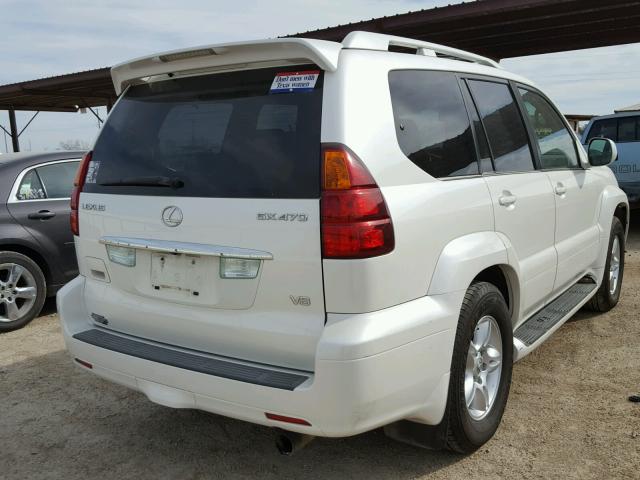 JTJBT20X470143422 - 2007 LEXUS GX 470 WHITE photo 4