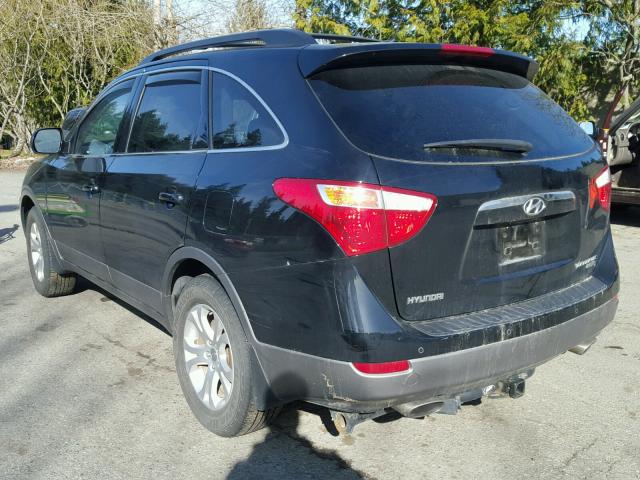 KM8NUDCC2AU115874 - 2010 HYUNDAI VERACRUZ G BLACK photo 3