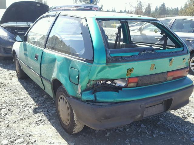 2C1MR2462R6798004 - 1994 GEO METRO TEAL photo 3