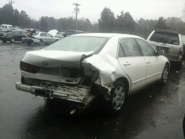 1HGCM56455A196965 - 2005 HONDA ACCORD LX WHITE photo 4