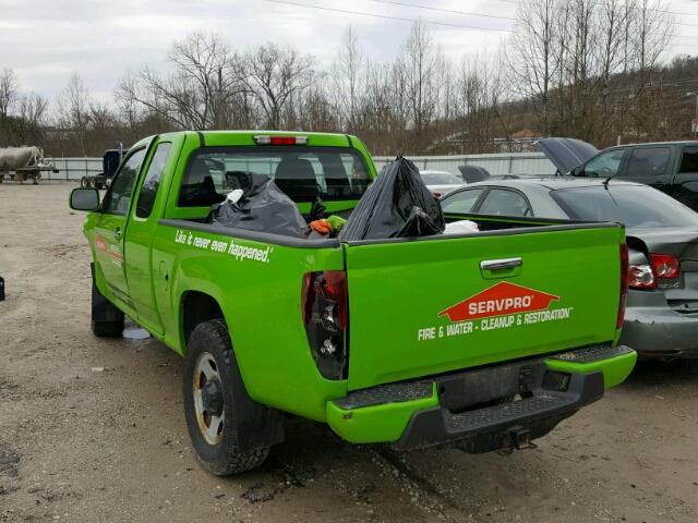 1GCJTBF97C8147628 - 2012 CHEVROLET COLORADO GREEN photo 3