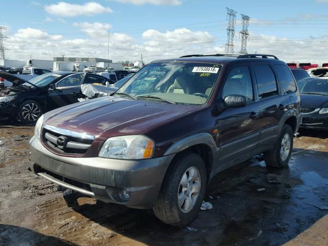 4F2CU08101KM63423 - 2001 MAZDA TRIBUTE LX MAROON photo 2