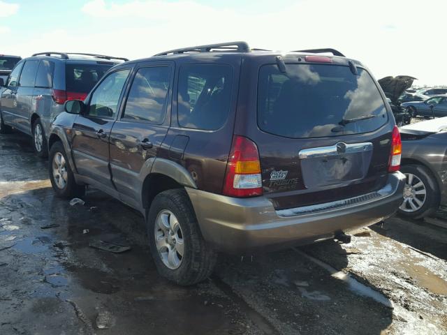 4F2CU08101KM63423 - 2001 MAZDA TRIBUTE LX MAROON photo 3