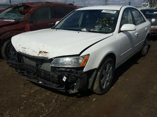 5NPET46C88H402434 - 2008 HYUNDAI SONATA GLS WHITE photo 2