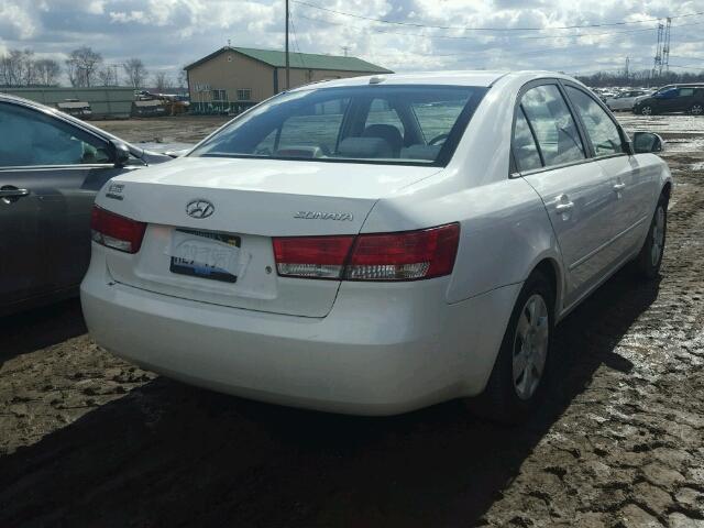 5NPET46C88H402434 - 2008 HYUNDAI SONATA GLS WHITE photo 4