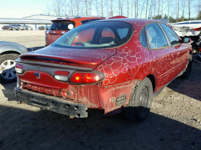 1FAFP53S0XG197260 - 1999 FORD TAURUS SE RED photo 4