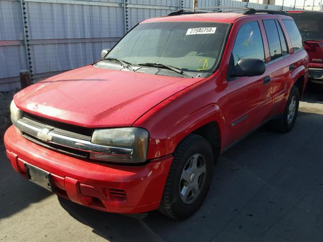 1GNDS13S922444569 - 2002 CHEVROLET TRAILBLAZE RED photo 2