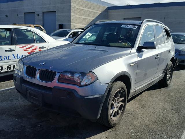 WBXPA73485WC48414 - 2005 BMW X3 2.5I GRAY photo 2