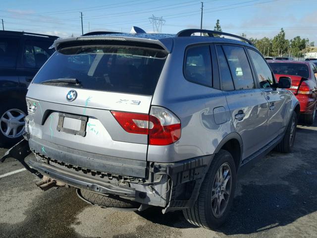 WBXPA73485WC48414 - 2005 BMW X3 2.5I GRAY photo 4