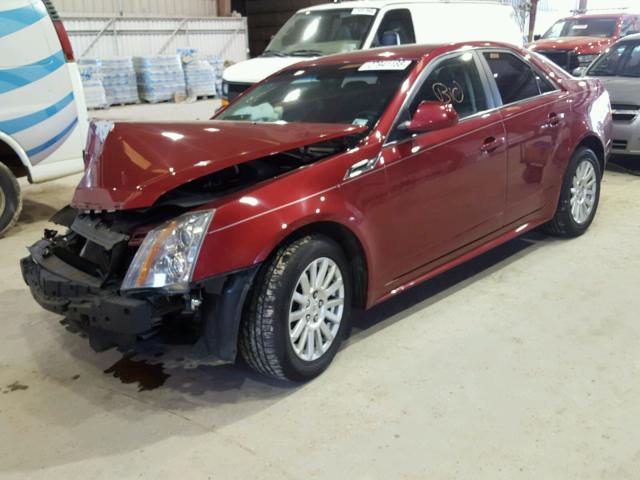 1G6DE5EY2B0171806 - 2011 CADILLAC CTS LUXURY RED photo 2