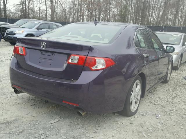 JH4CU26689C023318 - 2009 ACURA TSX PURPLE photo 4