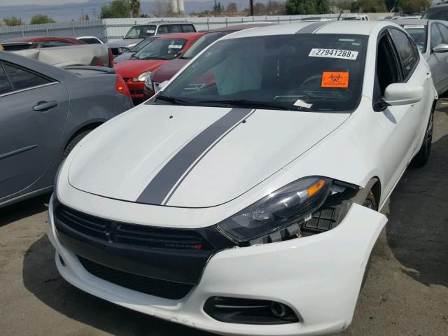 1C3CDFFA8GD791390 - 2016 DODGE DART SXT S WHITE photo 2