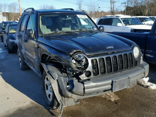 1J4GL48K07W530098 - 2007 JEEP LIBERTY SP BLACK photo 1