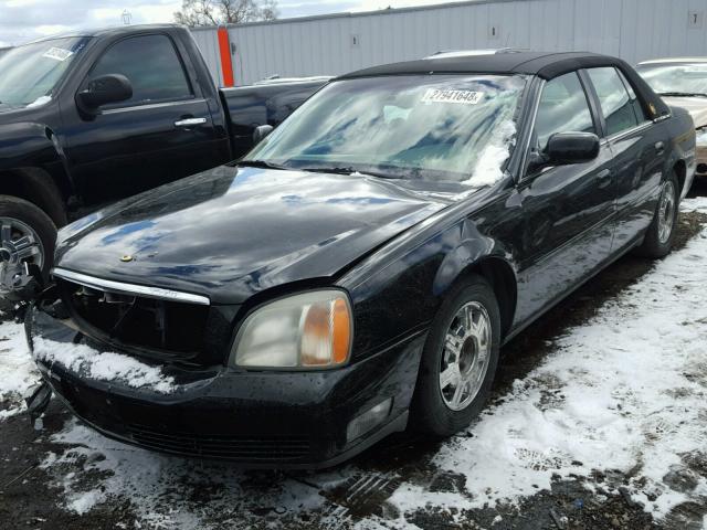 1G6KE57Y42U241805 - 2002 CADILLAC DEVILLE DH BLACK photo 2