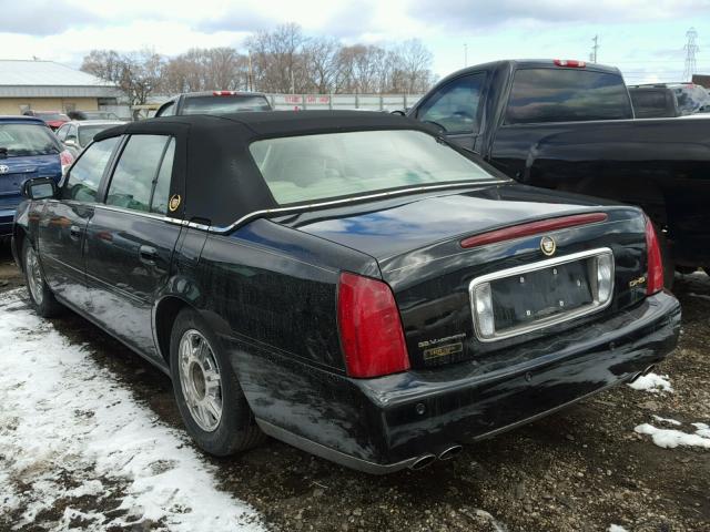 1G6KE57Y42U241805 - 2002 CADILLAC DEVILLE DH BLACK photo 3