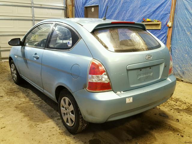 KMHCM36C88U056224 - 2008 HYUNDAI ACCENT GS BLUE photo 3