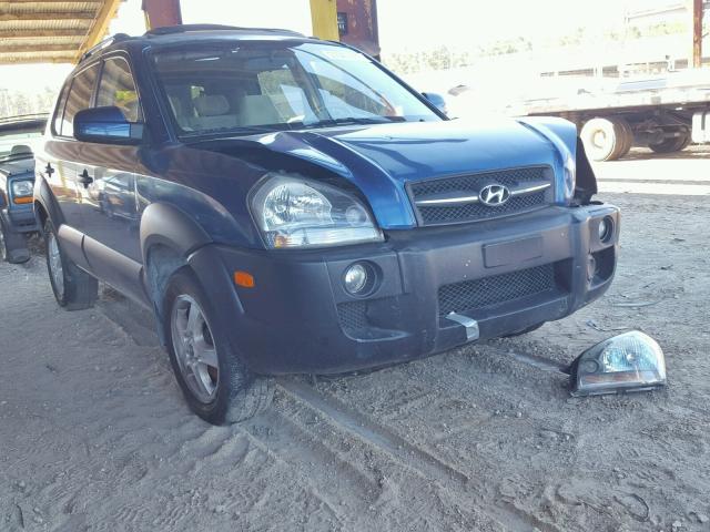 KM8JN12D35U093491 - 2005 HYUNDAI TUCSON GLS BLUE photo 1