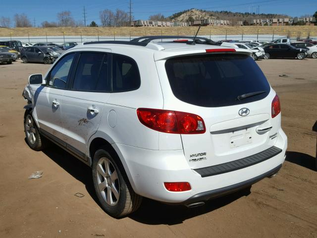 5NMSH73E99H259827 - 2009 HYUNDAI SANTA FE S WHITE photo 3