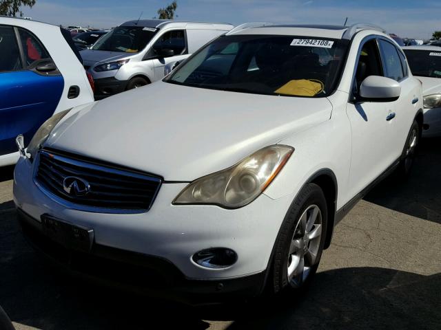 JNKAJ09E98M305015 - 2008 INFINITI EX35 WHITE photo 2