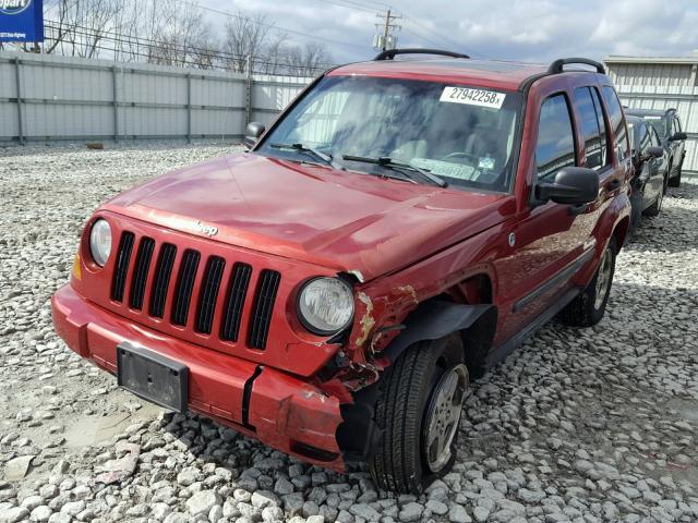 1J4GL38K95W645225 - 2005 JEEP LIBERTY RE RED photo 2