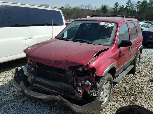 1FMYU93135KA41231 - 2005 FORD ESCAPE XLT BURGUNDY photo 2