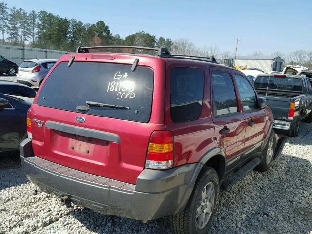 1FMYU93135KA41231 - 2005 FORD ESCAPE XLT BURGUNDY photo 4