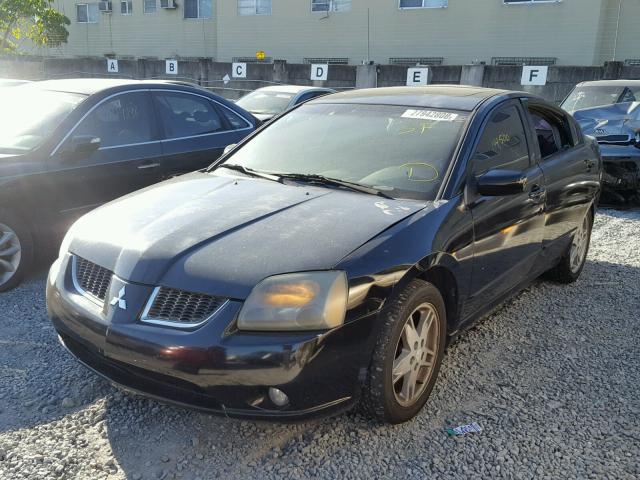 4A3AB76S64E119905 - 2004 MITSUBISHI GALANT GTS BLACK photo 2