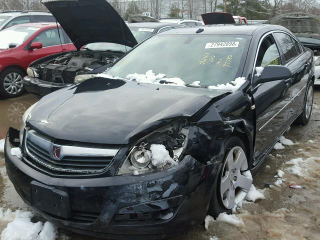 1G8ZS57NX8F116356 - 2008 SATURN AURA XE BLACK photo 2