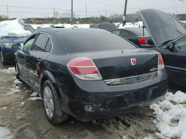 1G8ZS57NX8F116356 - 2008 SATURN AURA XE BLACK photo 3