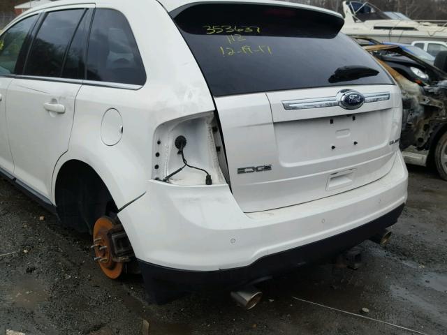 2FMDK3KC0DBC20243 - 2013 FORD EDGE LIMIT WHITE photo 9