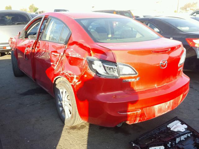 JM1BL1VP1D1797953 - 2013 MAZDA 3 I RED photo 3