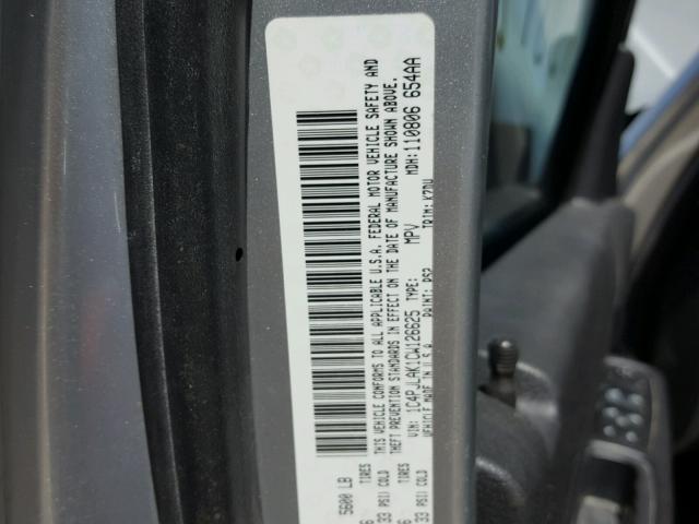 1C4PJLAK1CW126625 - 2012 JEEP LIBERTY SP SILVER photo 10