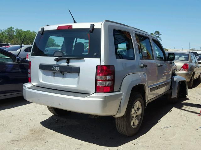 1C4PJLAK1CW126625 - 2012 JEEP LIBERTY SP SILVER photo 4