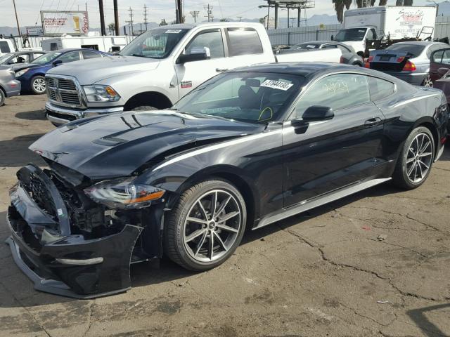 1FA6P8TH6J5109899 - 2018 FORD MUSTANG BLACK photo 2