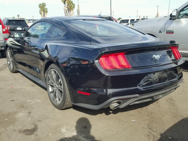 1FA6P8TH6J5109899 - 2018 FORD MUSTANG BLACK photo 3