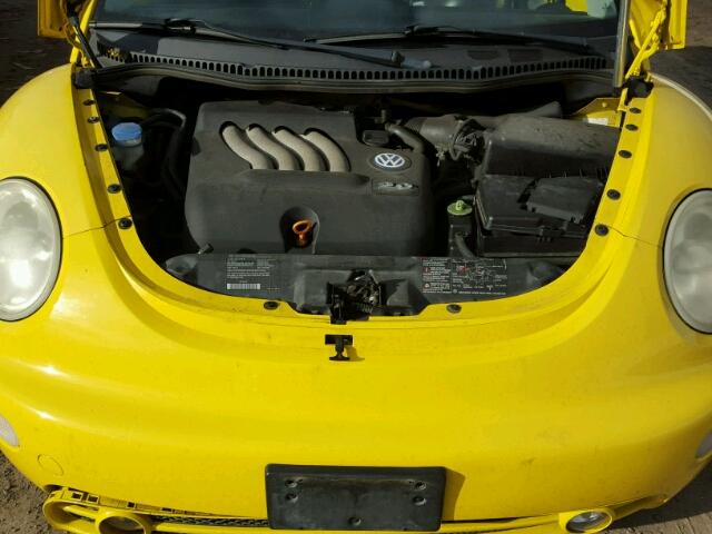 3VWCB21C42M459315 - 2002 VOLKSWAGEN NEW BEETLE YELLOW photo 7