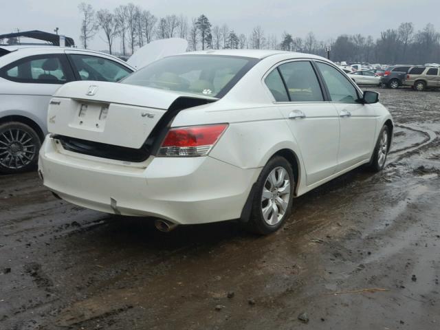 1HGCP36848A017835 - 2008 HONDA ACCORD EXL WHITE photo 4